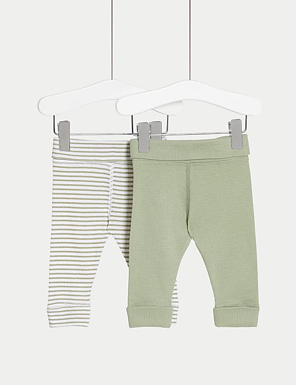 Lot de 3&nbsp;leggings gaufrés 100&nbsp;% coton (jusqu’au 3&nbsp;ans) - FR