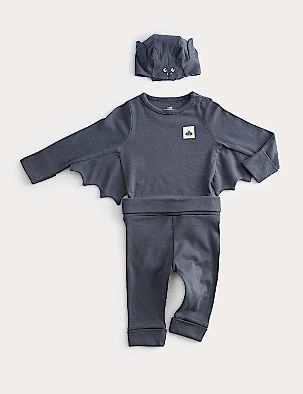 Ensemble 3 pièces Nouveauté à motif chauve-souris, (jusqu’au 24 mois) - CH