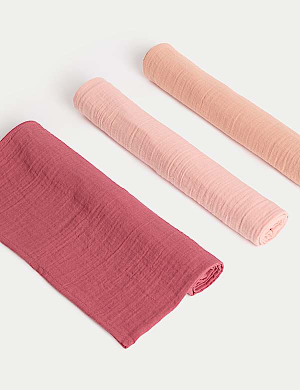 3pk Pure Cotton Muslins - MX