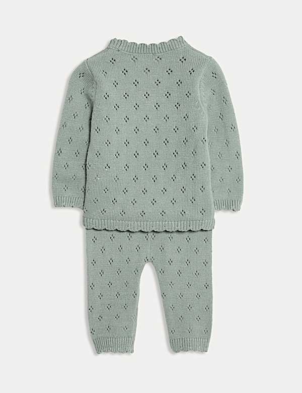 Ντε πιες πλεκτό σύνολο Wrap (0-12 μηνών) - GR