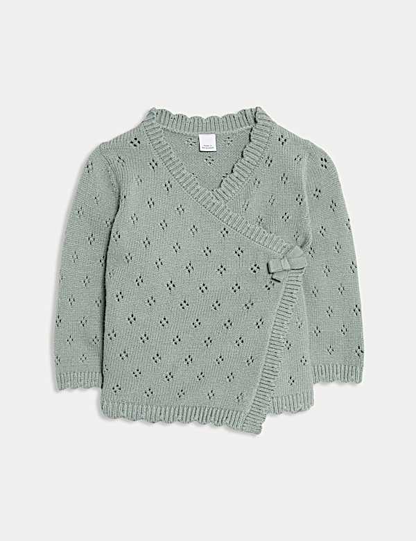 Ντε πιες πλεκτό σύνολο Wrap (0-12 μηνών) - GR