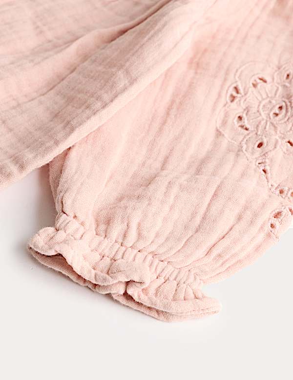 וואנזי ארוג מכותנה טהורה עם רקמה (0‏-12 חודשים) - IL