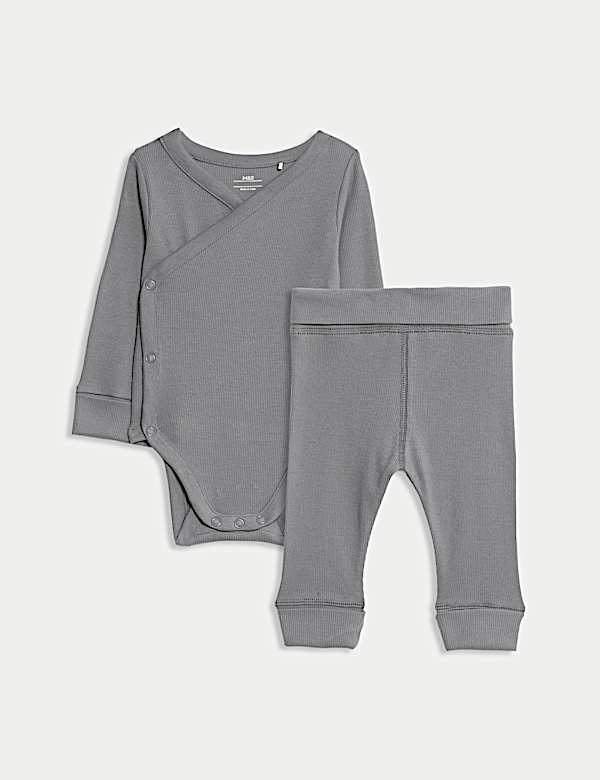 2pc Cotton Rich Grow with Me Outfit (0-3 Yrs) - DE