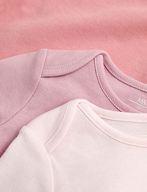 5pk Pure Cotton Long Sleeve Bodysuits (0-3 Yrs)