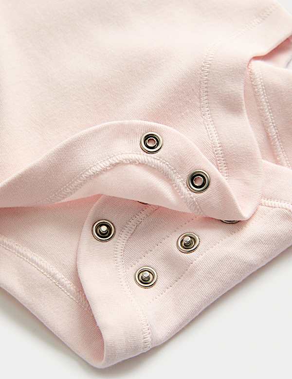 5pk Pure Cotton Plain Short Sleeve Bodysuits (0-3 Yrs)