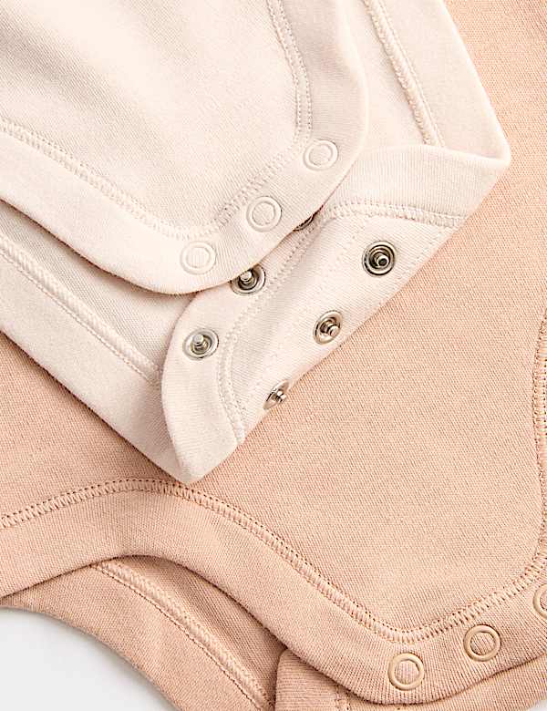 5pk Pure Cotton Plain Short Sleeve Bodysuits (0-3 Yrs)