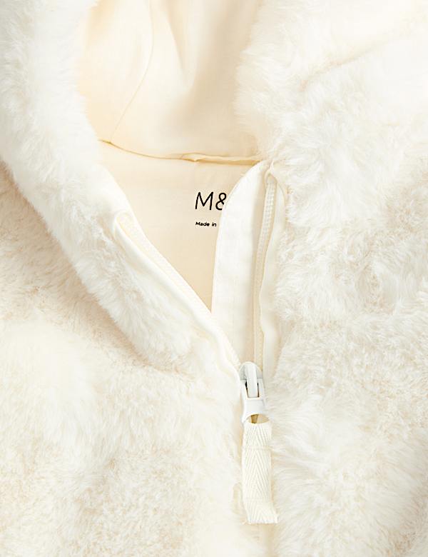 Faux Fur Hooded Pramsuit (0-12 Mths) - SK