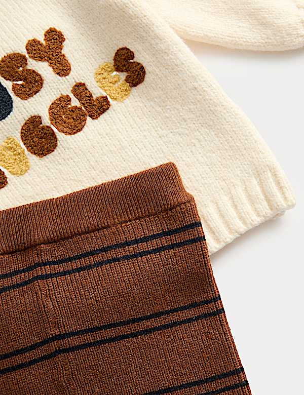 Ensemble 2 pièces en maille de coton mélangé confortables (jusqu’au 3 ans) - BE