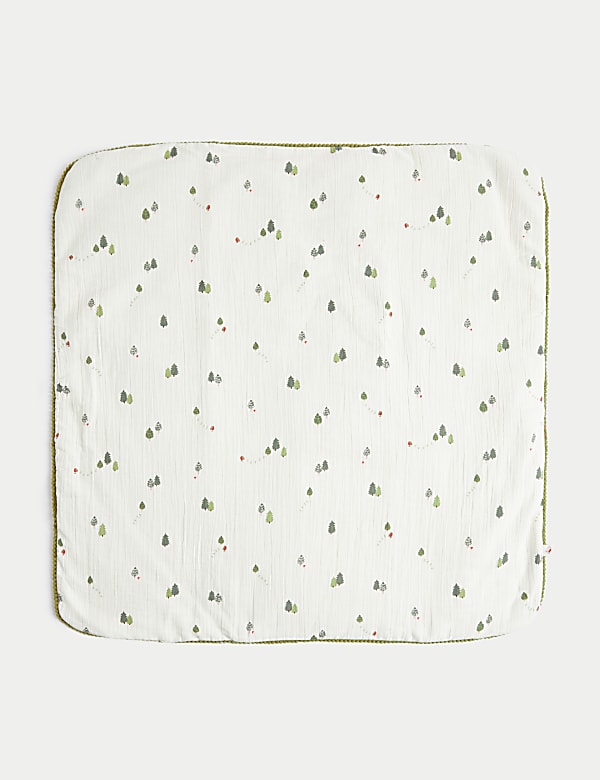 Couverture pur coton motif arbre - LU