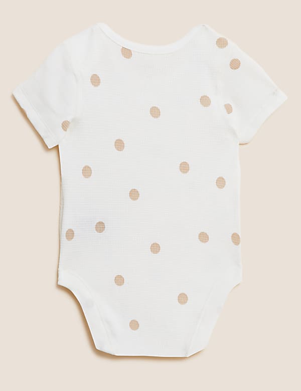 3pk Pure Cotton Spot Print Bodysuits (6½lbs-3 Yrs)