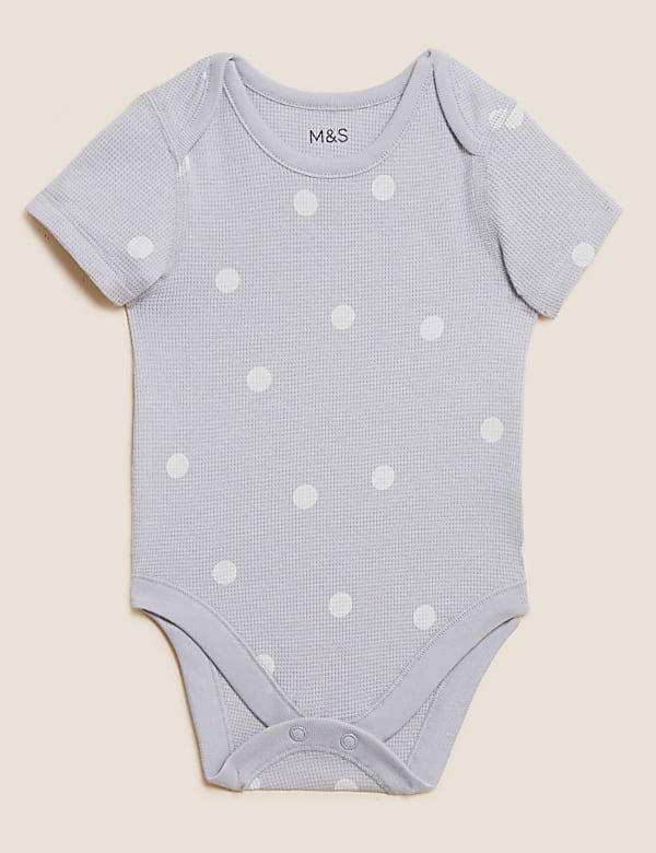 3pk Pure Cotton Spot Print Bodysuits (6½lbs-3 Yrs)