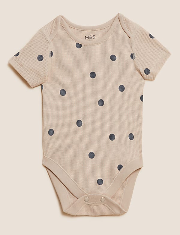 3pk Pure Cotton Spot Print Bodysuits (6½lbs-3 Yrs)