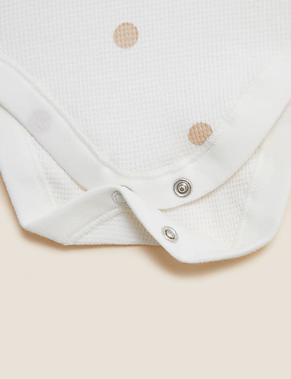 3pk Pure Cotton Spot Print Bodysuits (6½lbs-3 Yrs)