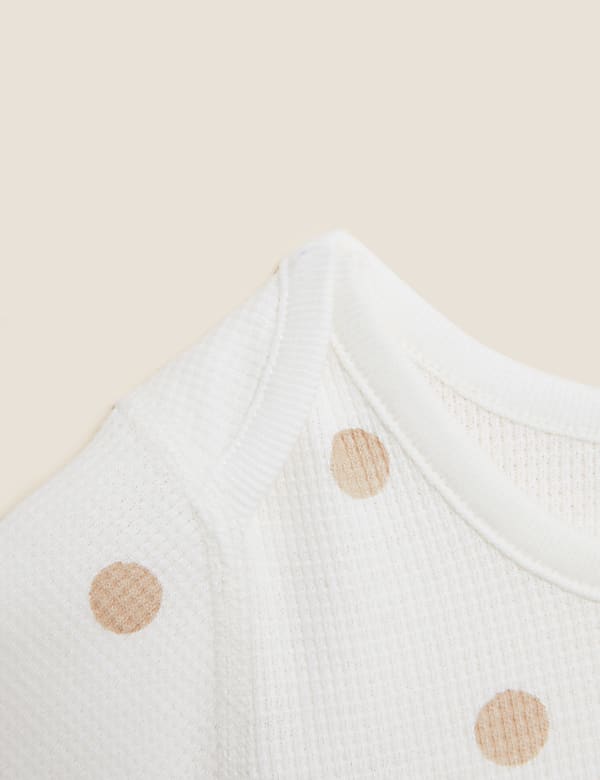 3pk Pure Cotton Spot Print Bodysuits (6½lbs-3 Yrs)