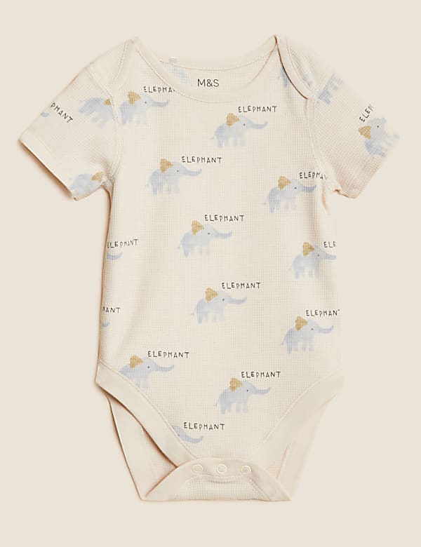 3pk Pure Cotton Printed Bodysuits