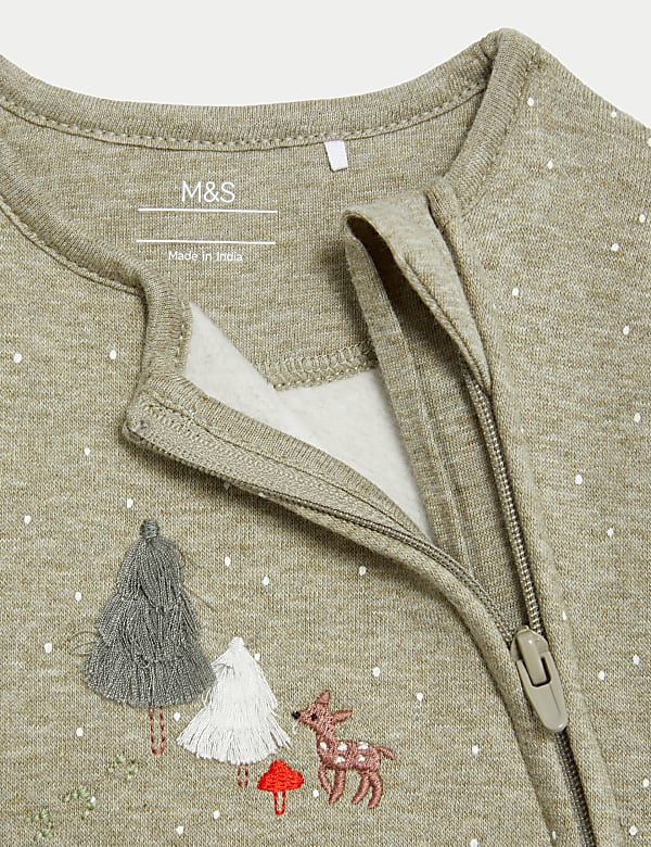 Cotton Rich Alpine Sleepsuit (Newborn-12 Mths) - GR