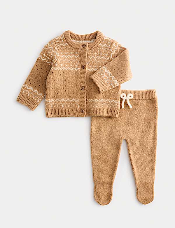 2pc Fairisle Crawlers Outfit (0-12 Mths) - US