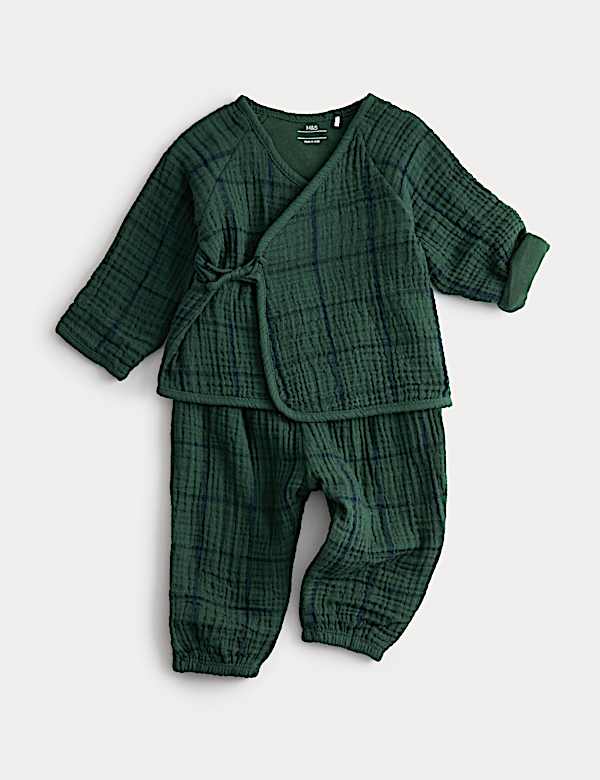 2pc Cotton Rich Check Outfit (0-2 Yrs) - ES
