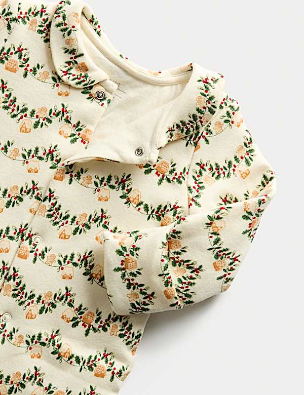 Slaappakje van puur katoen met peperkoekmotief (0-12 maanden) - BE