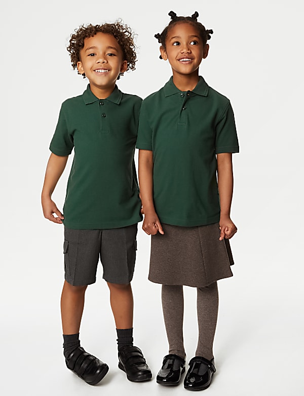 Kemeja Polo Unisex Katun Murni (2-18 Thn) - ID