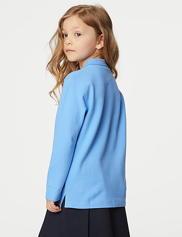 Unisex Long Sleeve Polo Shirt (2-18 Yrs) - BE
