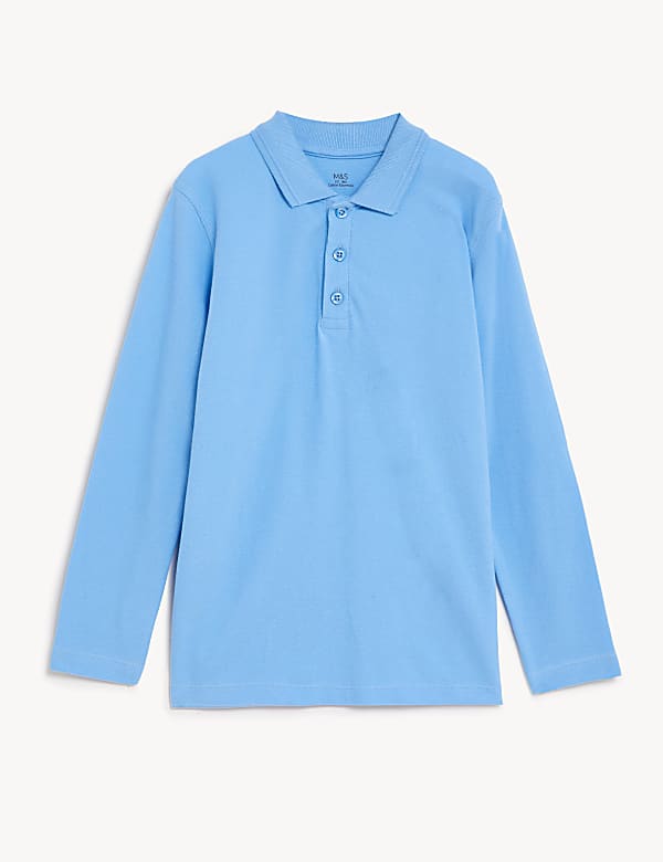 Unisex Long Sleeve Polo Shirt (2-18 Yrs) - BE