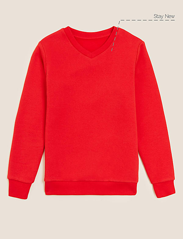 Unisex Cotton V-Neck Sweatshirt (2-16 Yrs) - KG