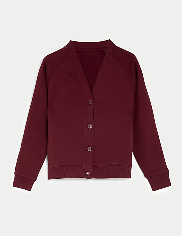 C&aacute;rdigan escolar de algod&oacute;n de ajuste est&aacute;ndar para chicas (2-16 a&ntilde;os) - US