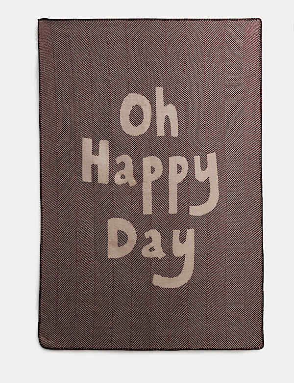 כרבולית מצמר טהור עם כיתוב Oh Happy Day - IL