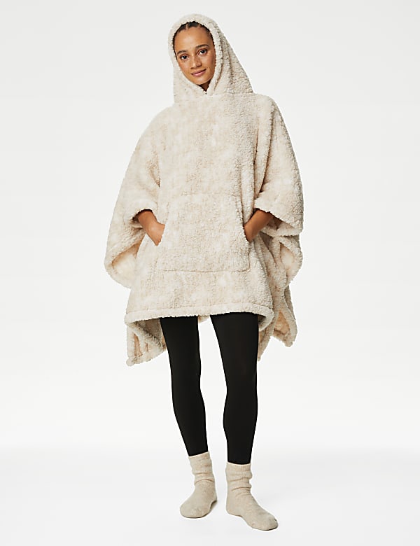 Teddy Fleece Hooded Blanket - GR