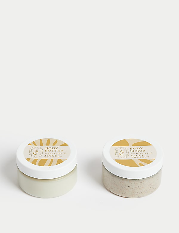 Shea & Coconut Body Butter & Scrub Gift Set