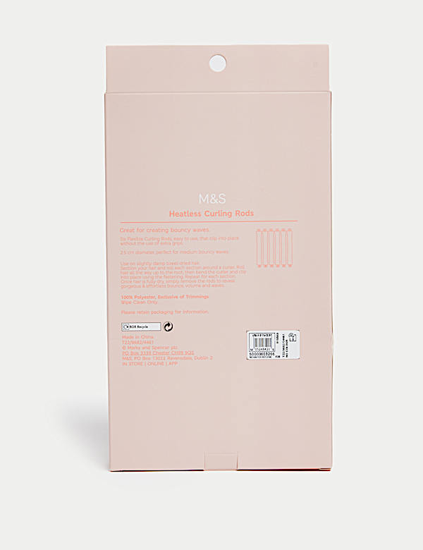 Six Piece Heatless Curling Rod Set