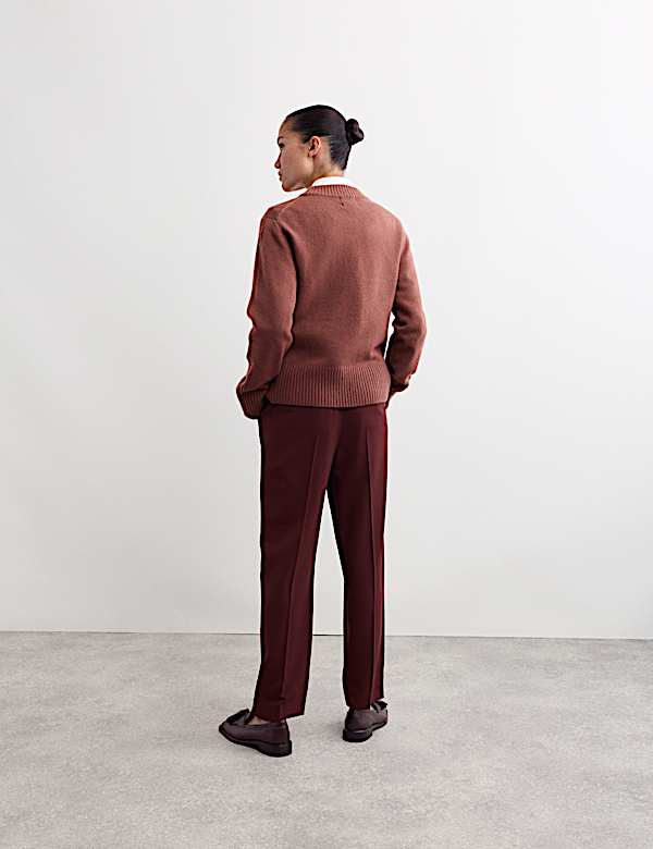 Straight Leg Trousers with Wool - ES