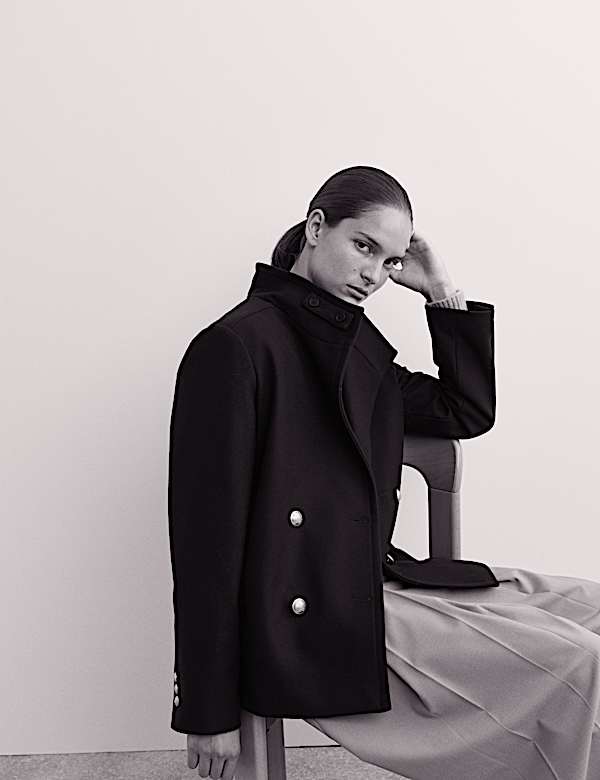 Caban croisé en laine italienne - BE