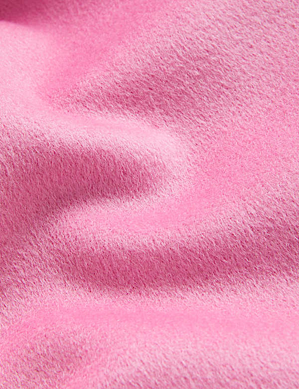 Lange cocoon-jas van zuivere wol - BE