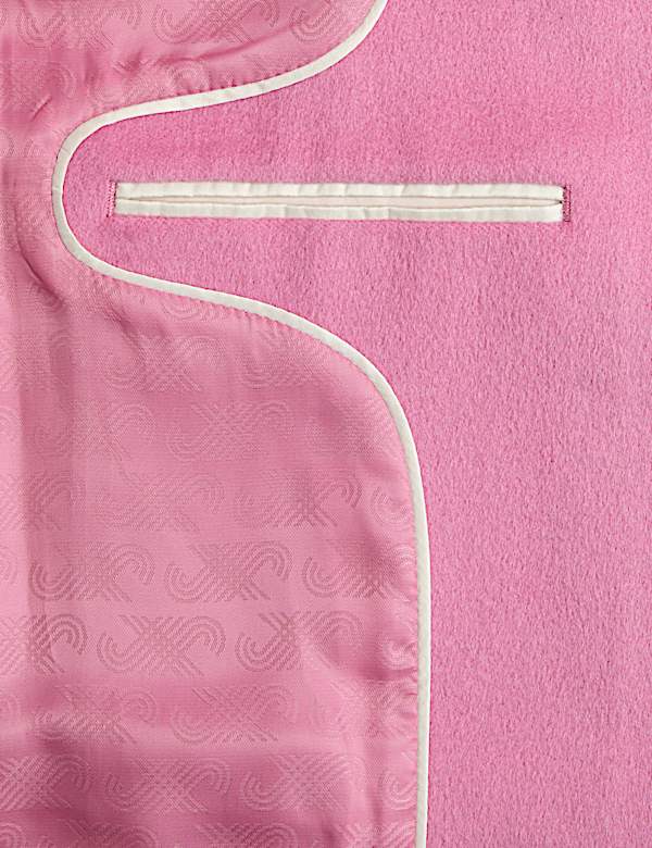 Lange cocoon-jas van zuivere wol - BE