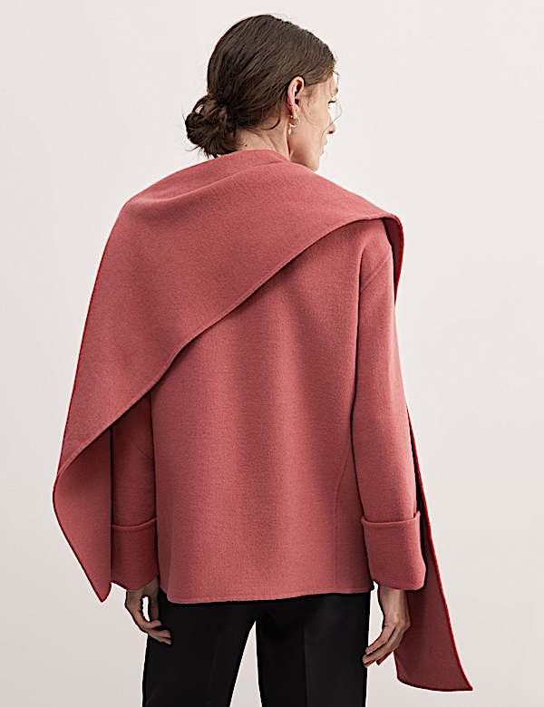 Mantel Sarat Wol dengan Syal - ID