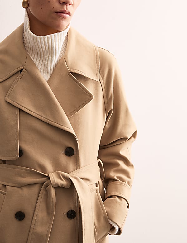 Pure Cotton Belted Trench Coat - ES