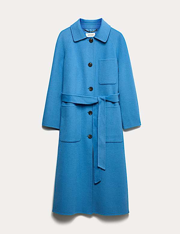 Caban coupe longue 100 % laine à ceinture - FR