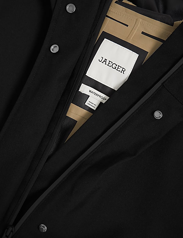 Waterproof Twill Hooded Raincoat - FR