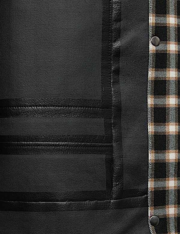 Waterproof Checked Hooded Short Raincoat - NL