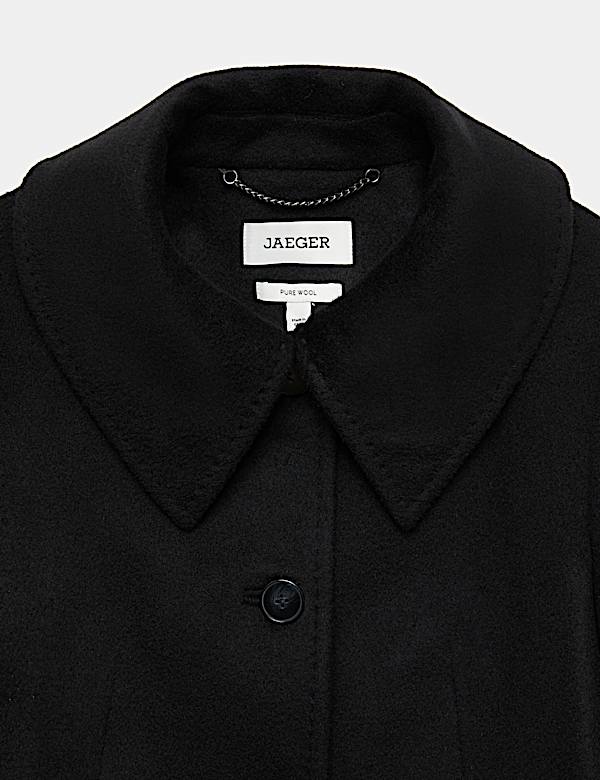 Pure Wool Collared Short Coat - CA