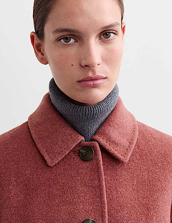 Caban court coupe droite 100 % laine - BE