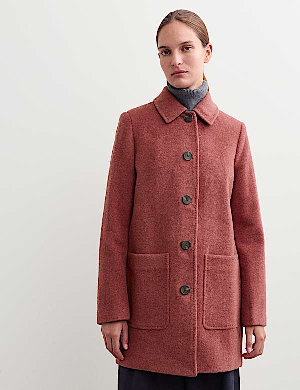 Caban court coupe droite 100 % laine - BE