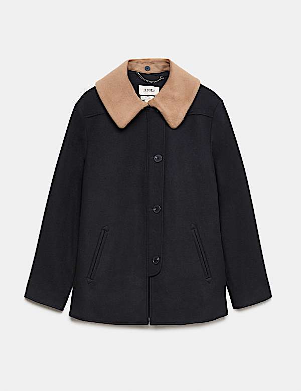 Wool Rich Collared Coat - CH