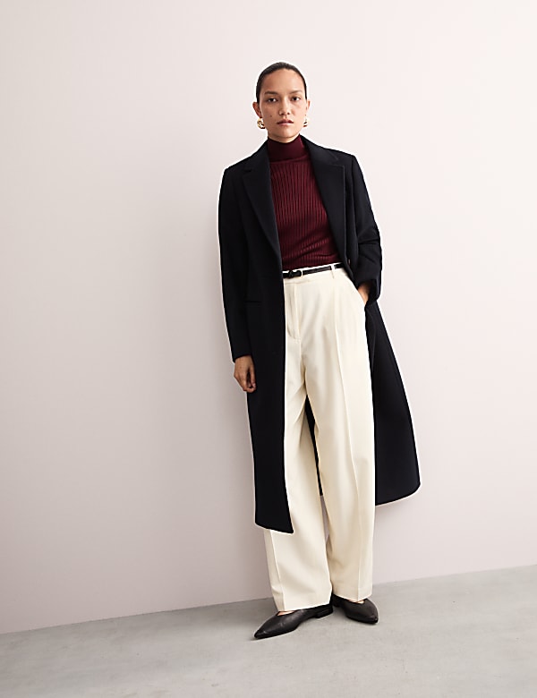 Navy boyfriend coat shop