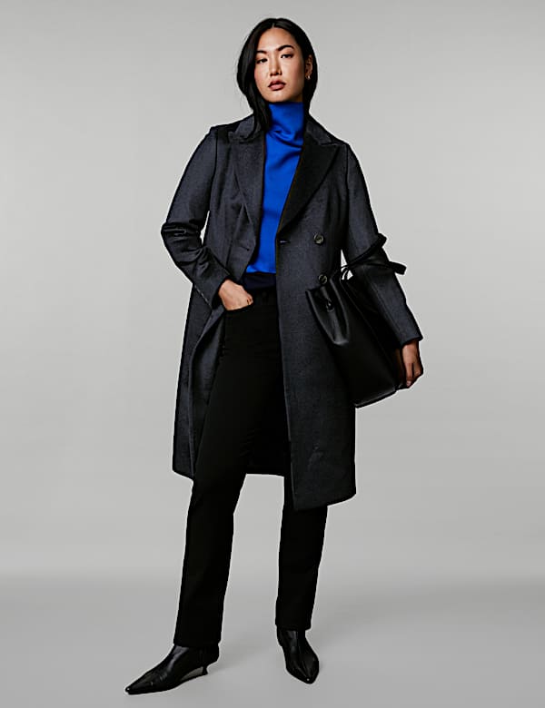 Mantel Silang Ganda Wol Murni - ID