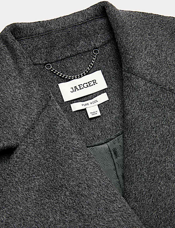 Lange wikkeljas van zuiver wol met ceintuur - BE