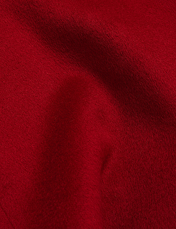 Pure Wool Funnel Neck Coat