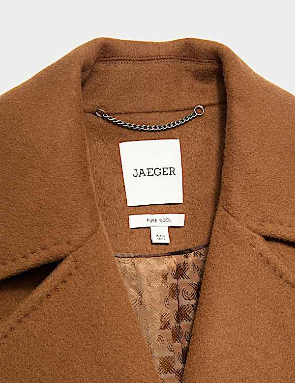 Manteau coupe longue décontractée style cocon 100 % laine - BE